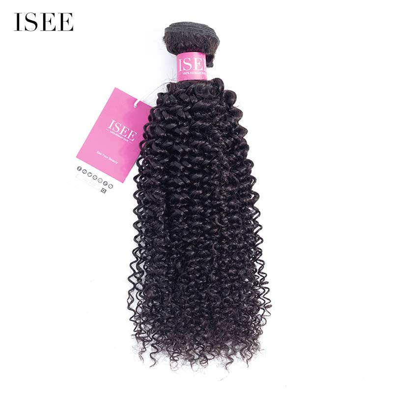 ISEE HAIR Mongolian Kinky Curly Bundles 10A Grade 100% Human Virgin Hair unprocessed